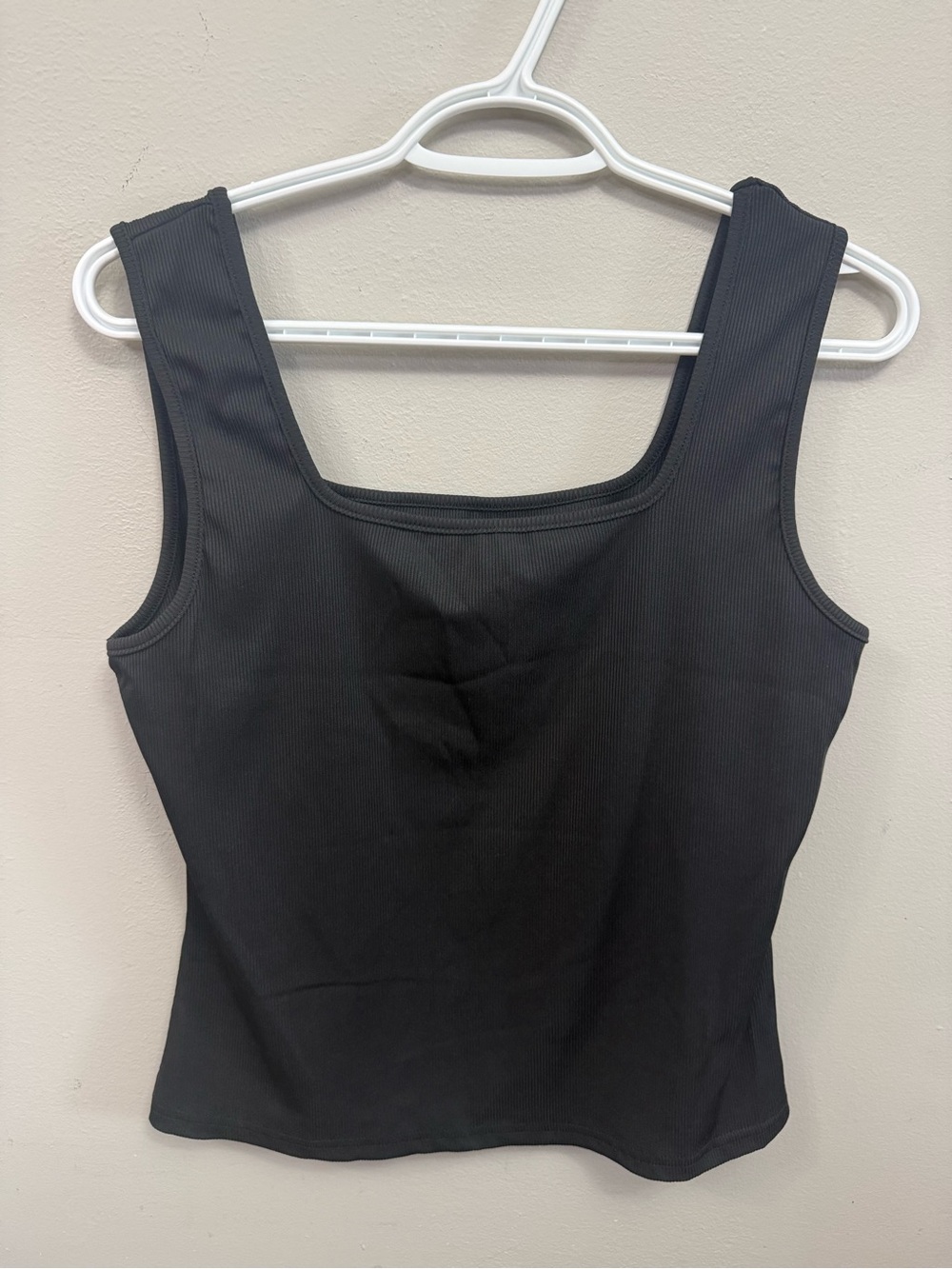 🔥2 for $10🔥Women's Black Scoop Neck Ribbed Tank Top Large